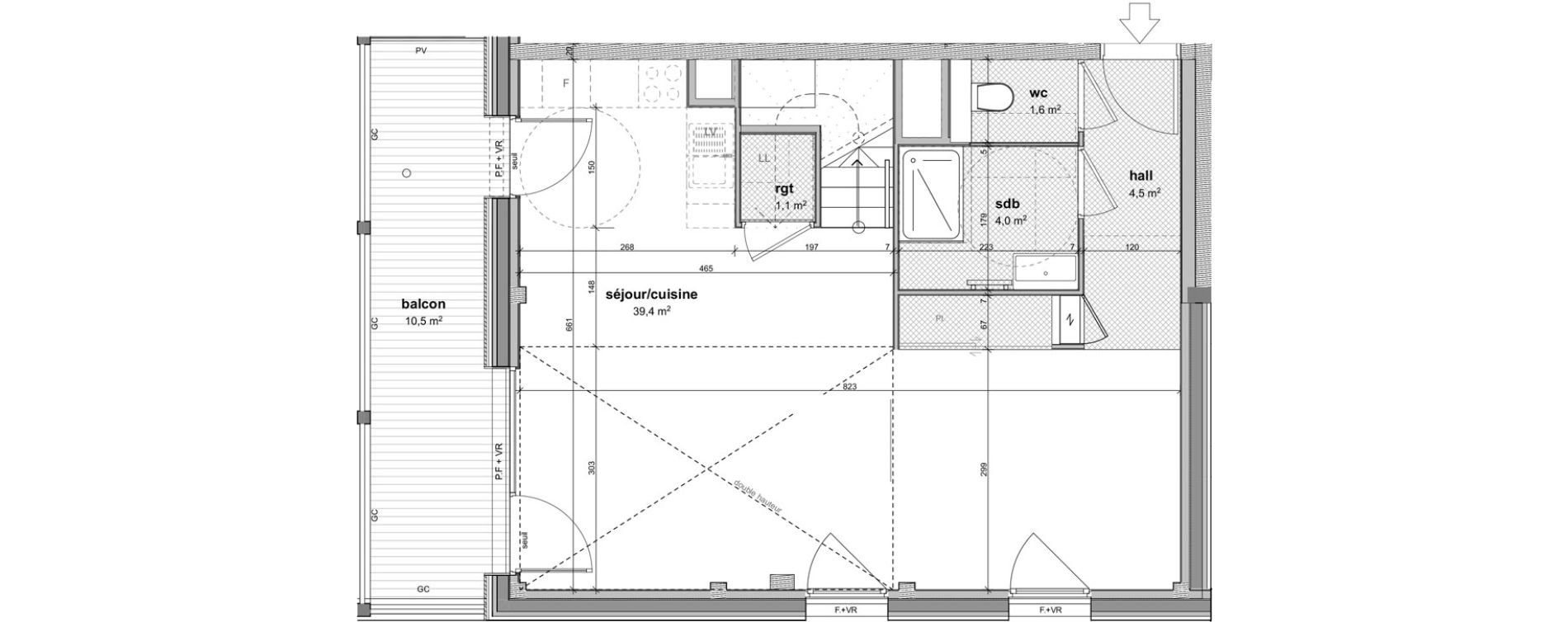 Duplex T5 de 106,60 m2 &agrave; Ferney-Voltaire Centre