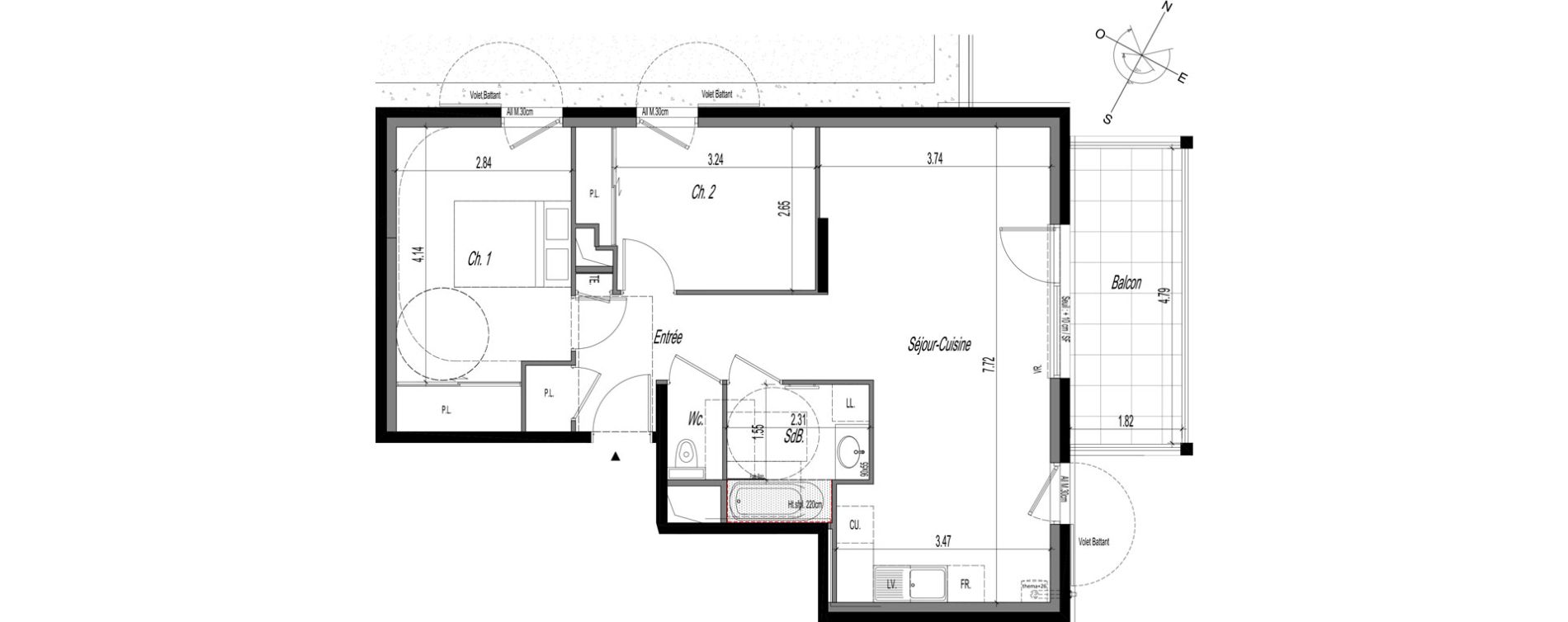 Appartement T3 de 63,35 m2 &agrave; Gex Terres d harmonie
