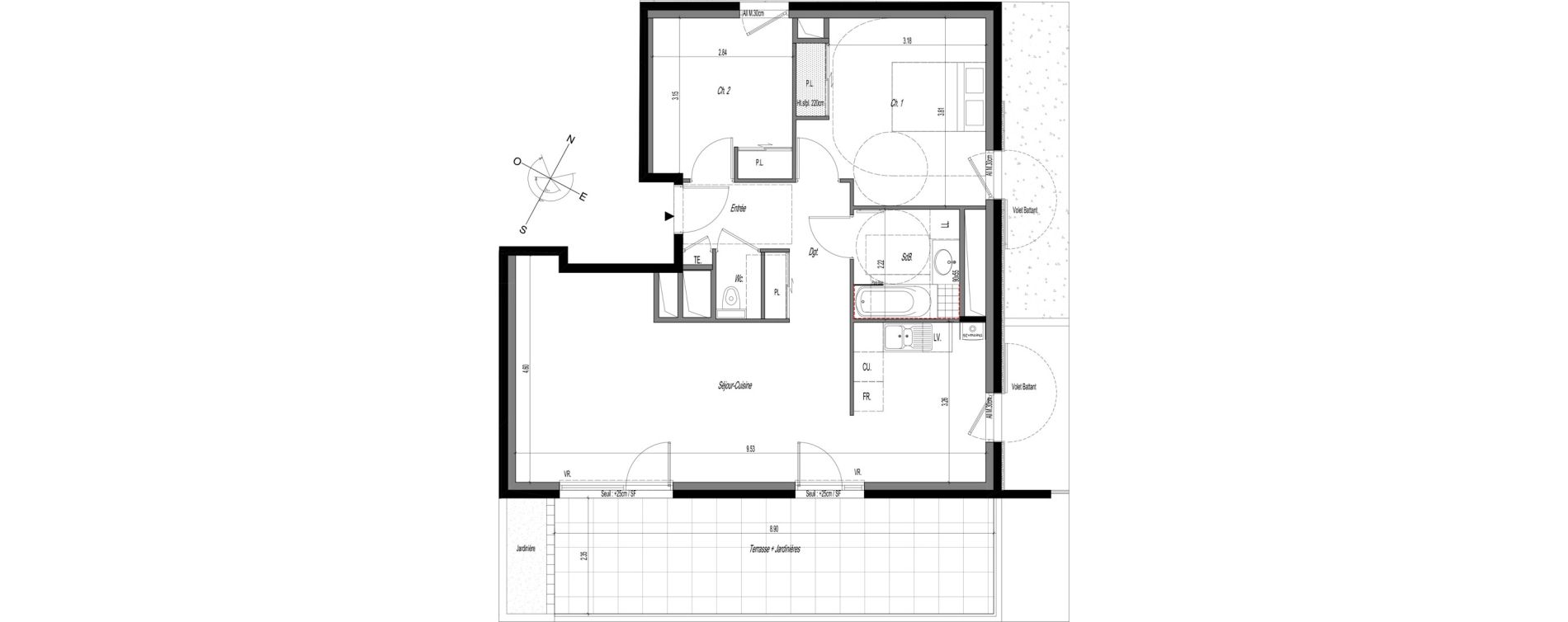 Appartement T3 de 69,80 m2 &agrave; Gex Terres d harmonie