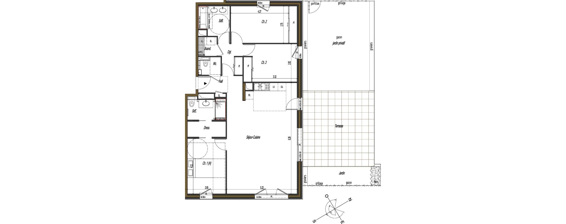 Appartement T4 de 102,85 m2 &agrave; Gex Terres d harmonie