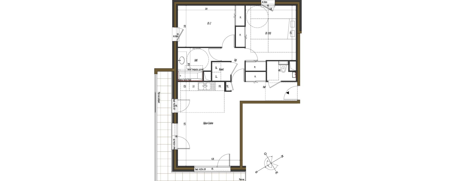 Appartement T3 de 68,90 m2 &agrave; Gex Terres d harmonie