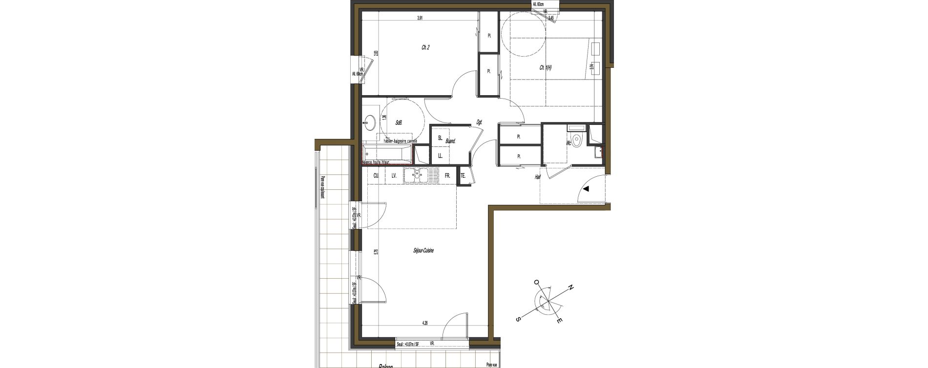 Appartement T3 de 68,90 m2 &agrave; Gex Terres d harmonie