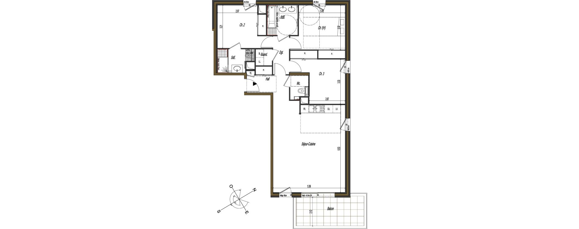 Appartement T4 de 93,90 m2 &agrave; Gex Terres d harmonie