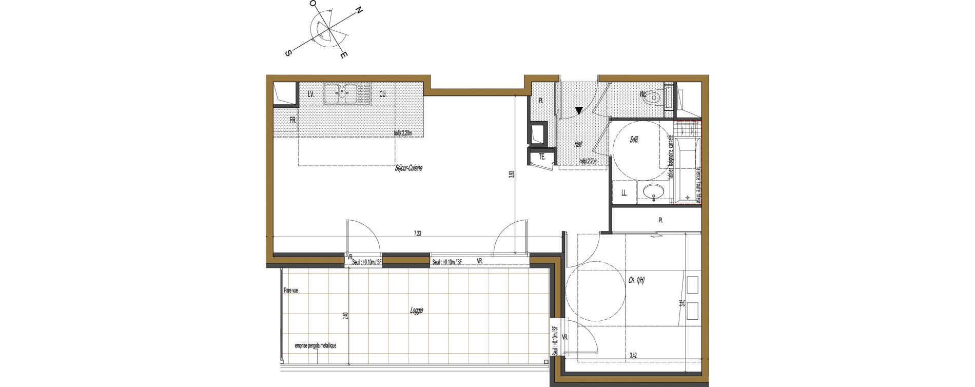Appartement T2 de 52,65 m2 &agrave; Gex Terres d harmonie