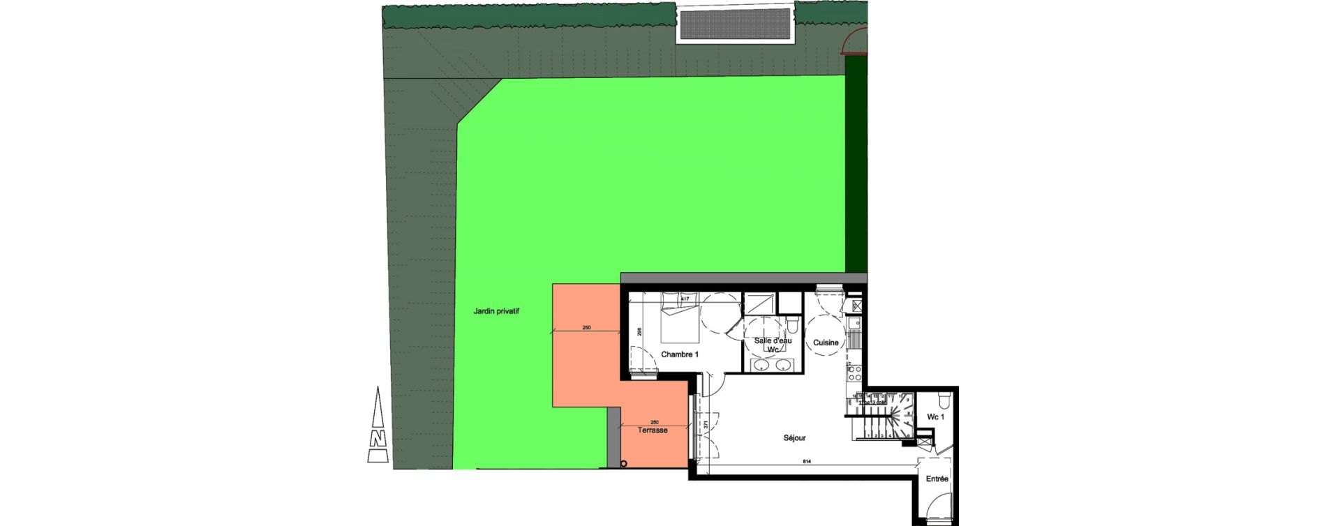 Duplex T5 de 100,92 m2 &agrave; Jassans-Riottier Centre