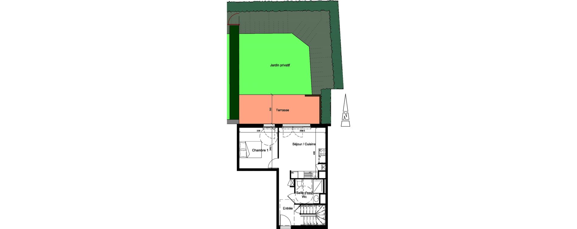 Duplex T4 de 79,17 m2 &agrave; Jassans-Riottier Centre