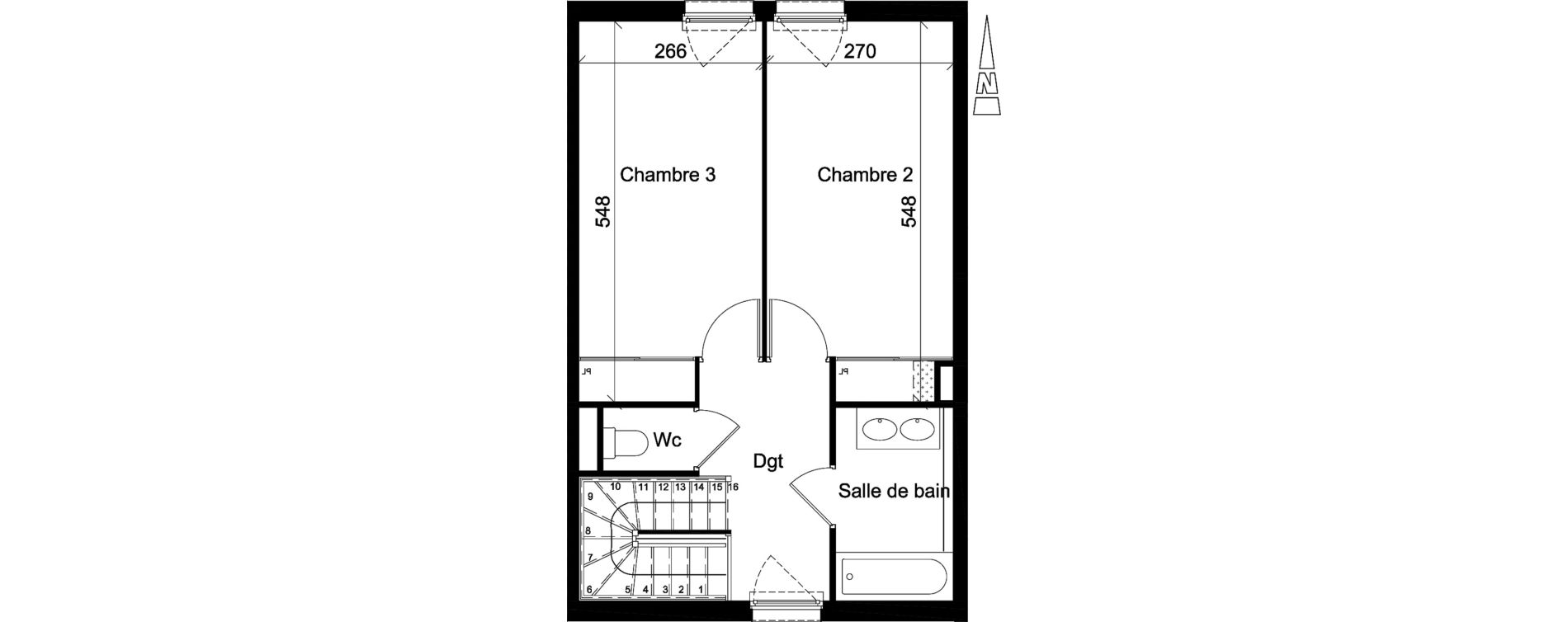 Duplex T4 de 79,17 m2 &agrave; Jassans-Riottier Centre