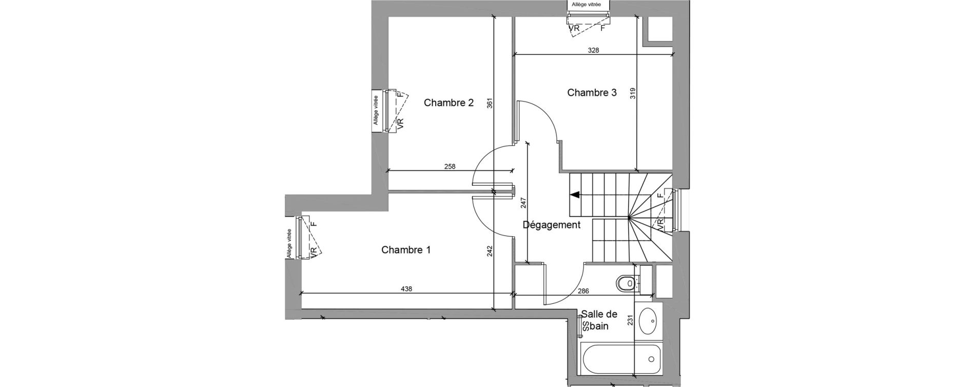 Appartement T4 de 70,73 m2 &agrave; Jassans-Riottier Centre