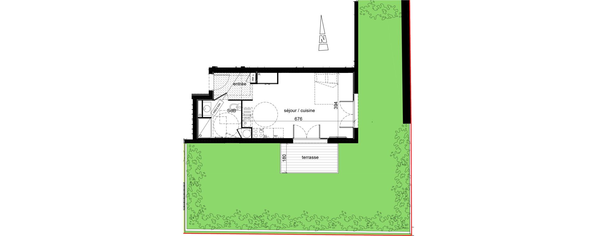 Studio de 34,20 m2 &agrave; Jassans-Riottier Centre