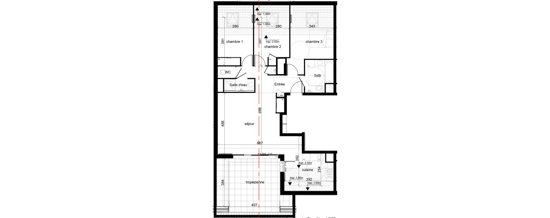 Appartement T4 de 86,79 m2 &agrave; Jassans-Riottier Centre
