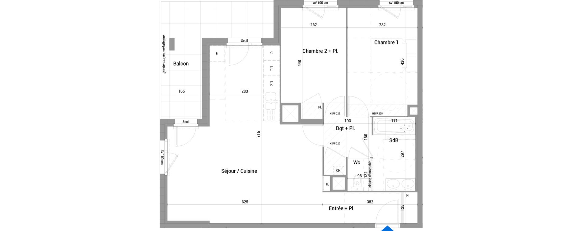 Appartement T3 de 71,45 m2 &agrave; Jassans-Riottier Centre