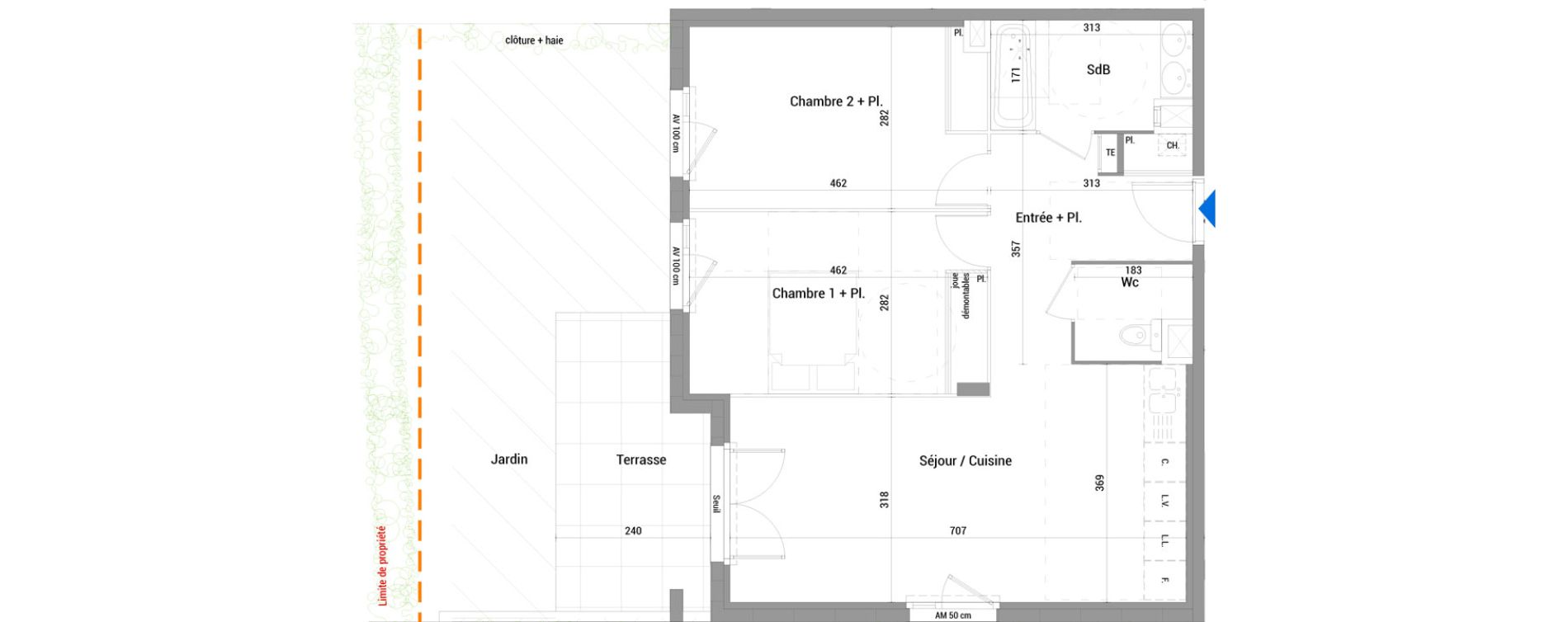 Appartement T3 de 65,05 m2 &agrave; Jassans-Riottier Centre