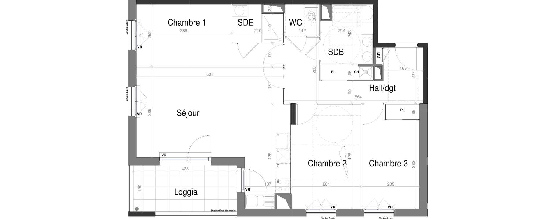 Appartement T4 de 80,79 m2 &agrave; Jassans-Riottier Centre