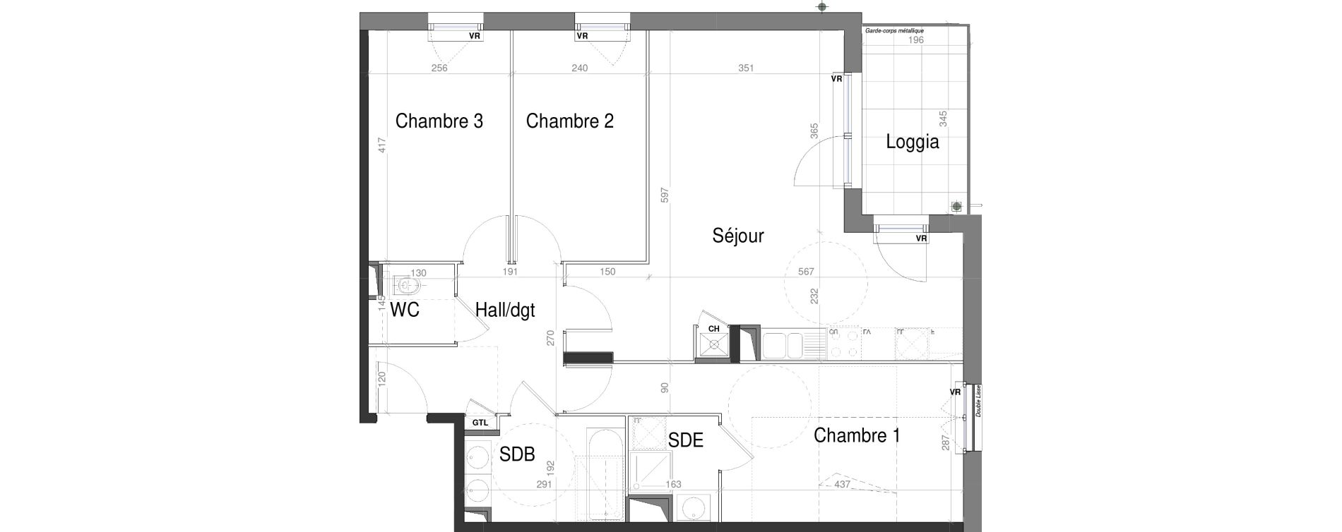 Appartement T4 de 80,92 m2 &agrave; Jassans-Riottier Centre