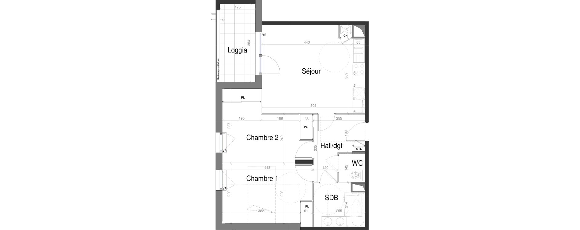 Appartement T3 de 60,88 m2 &agrave; Jassans-Riottier Centre