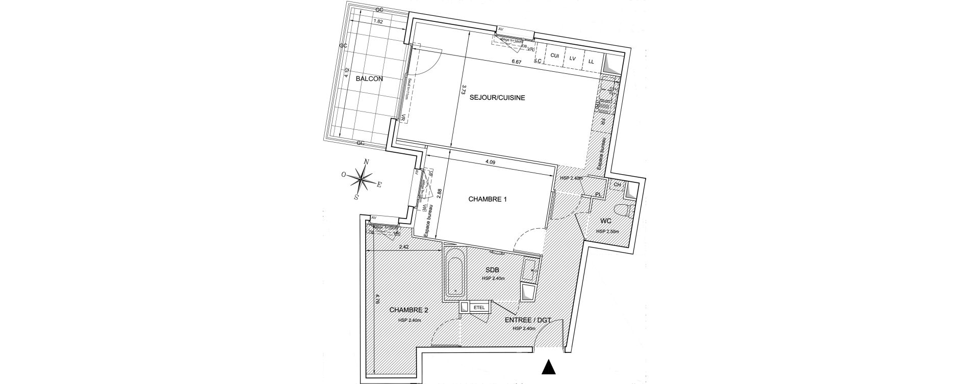 Appartement T3 de 63,89 m2 &agrave; Mionnay Centre