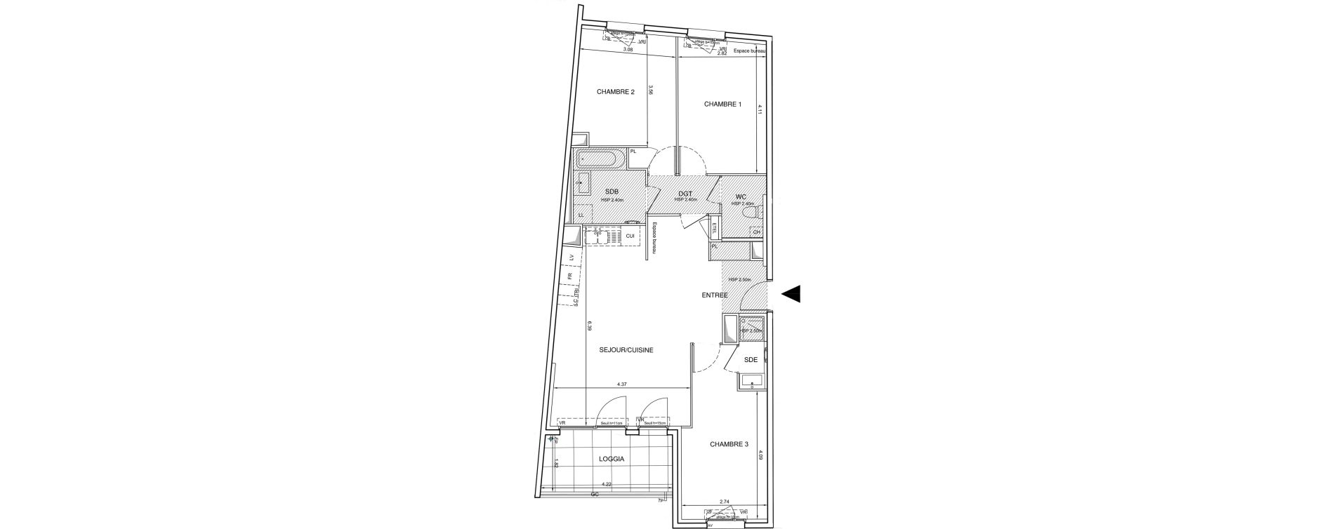 Appartement T4 de 84,00 m2 &agrave; Mionnay Centre