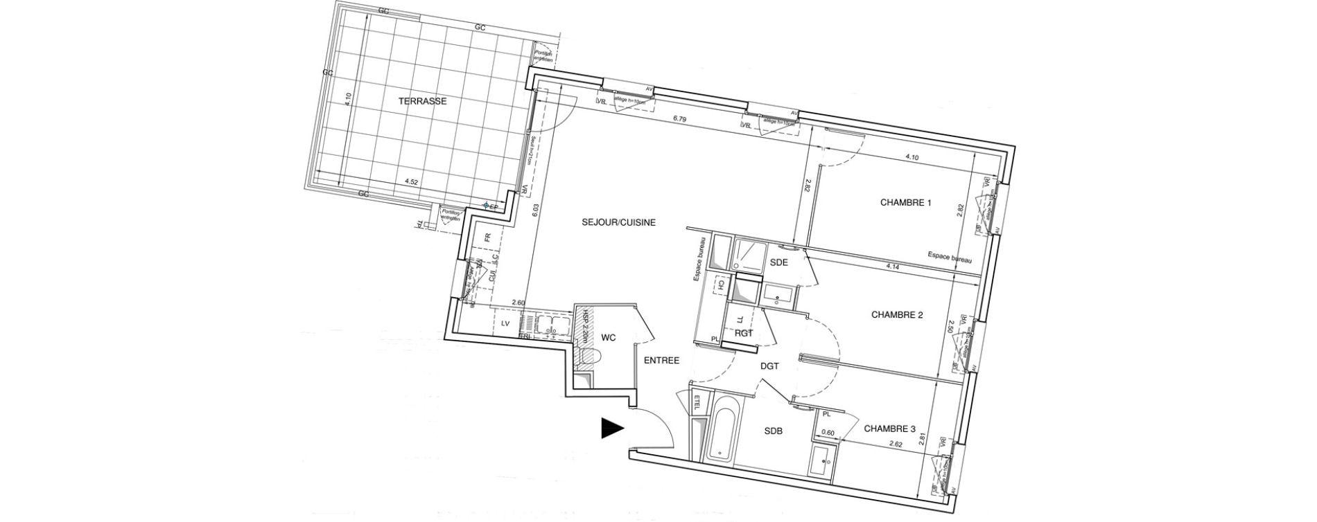 Appartement T4 de 82,01 m2 &agrave; Mionnay Centre