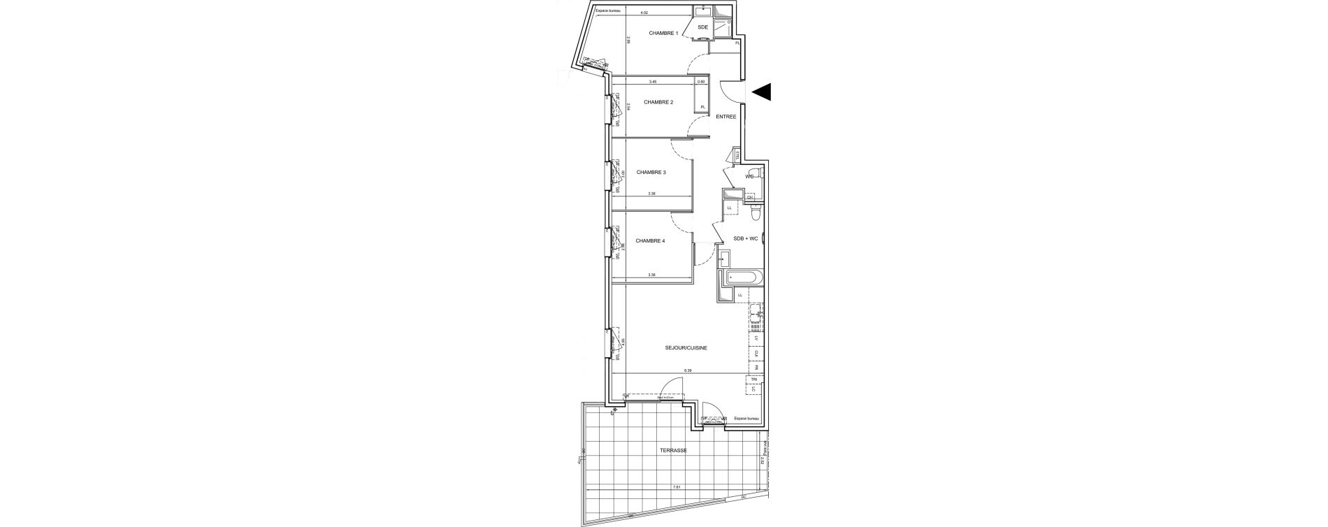 Appartement T5 de 100,00 m2 &agrave; Mionnay Centre