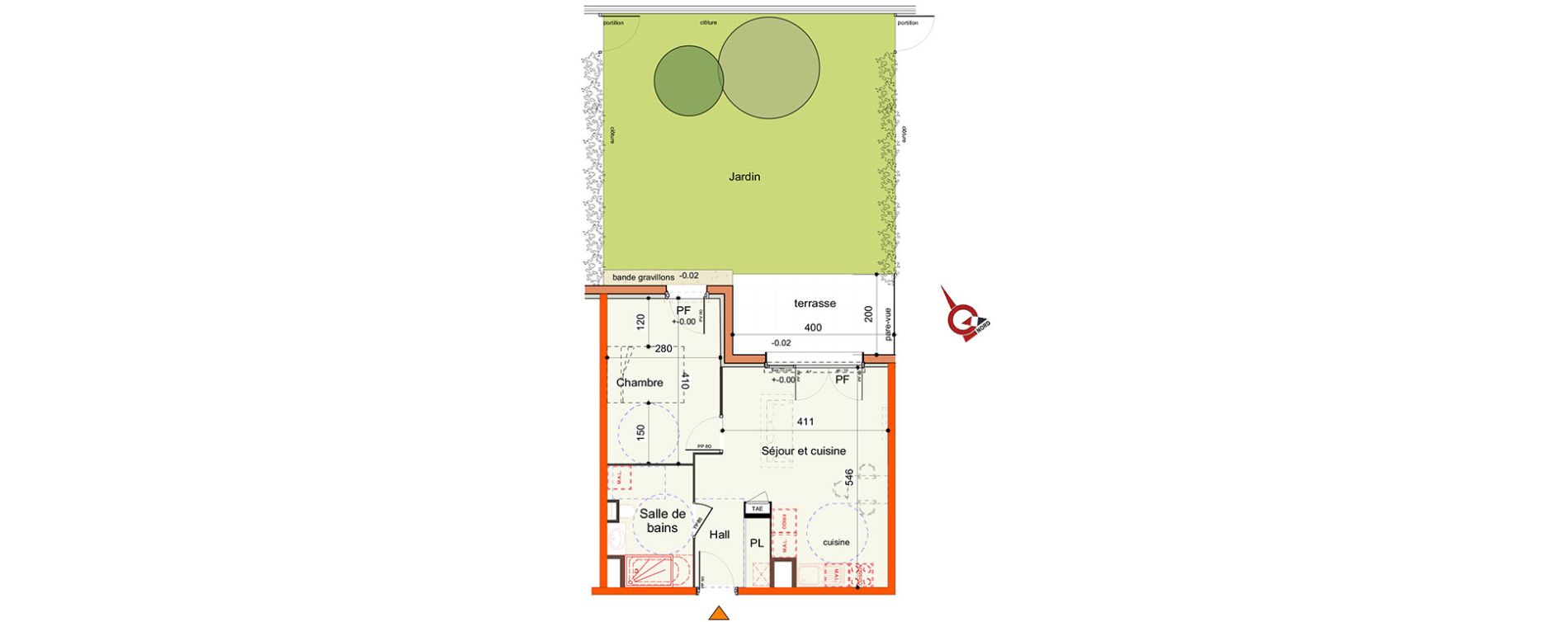 Appartement T2 de 40,90 m2 &agrave; Miribel Centre