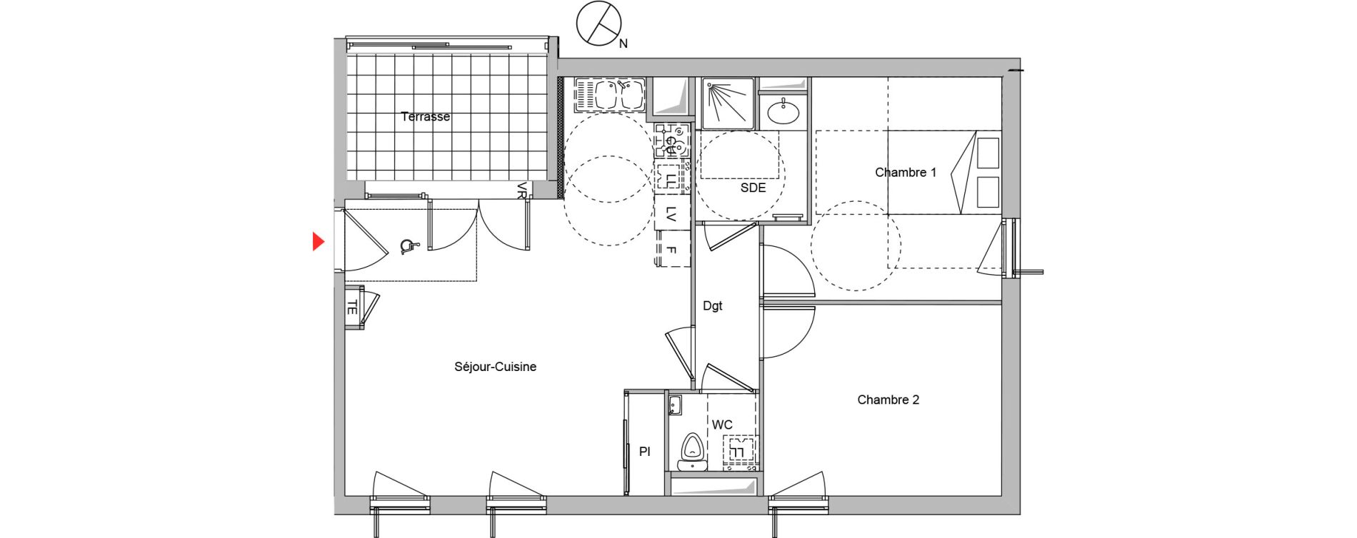 Appartement T3 de 65,98 m2 &agrave; Montluel Centre