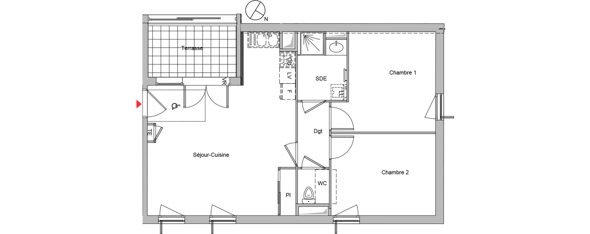 Appartement T3 de 66,16 m2 &agrave; Montluel Centre