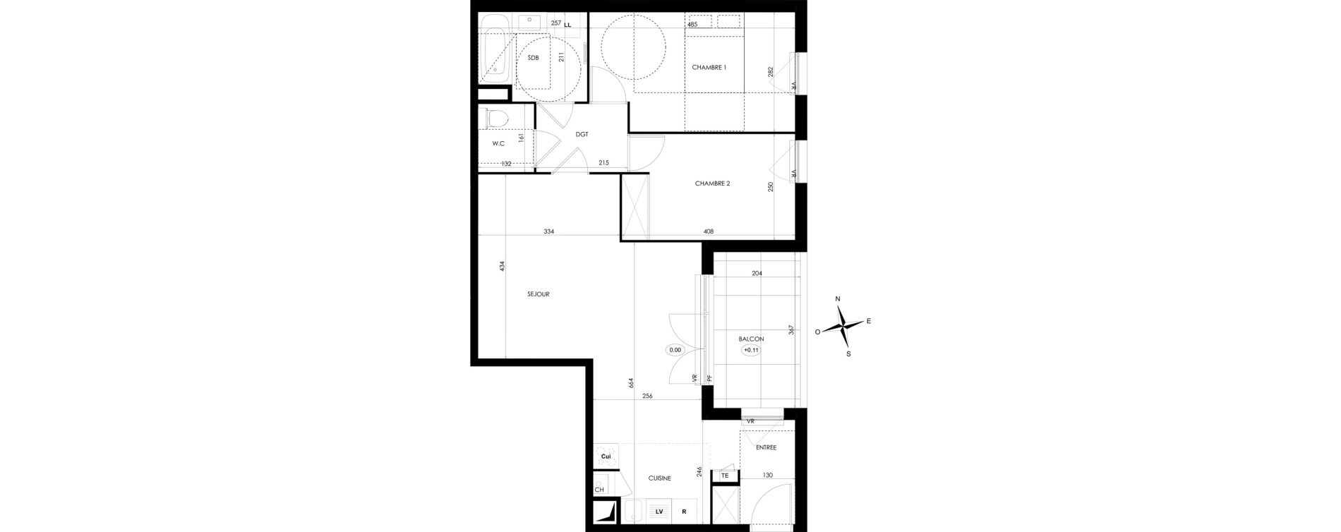 Appartement T3 de 68,30 m2 &agrave; Montmerle-Sur-Sa&ocirc;ne Centre