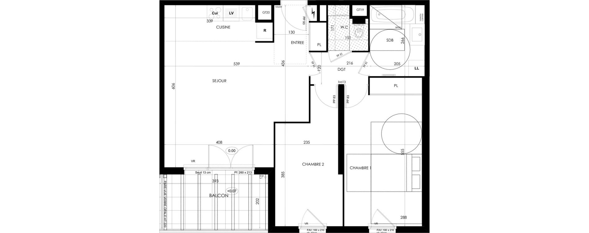 Appartement T3 de 67,49 m2 &agrave; Montmerle-Sur-Sa&ocirc;ne Centre