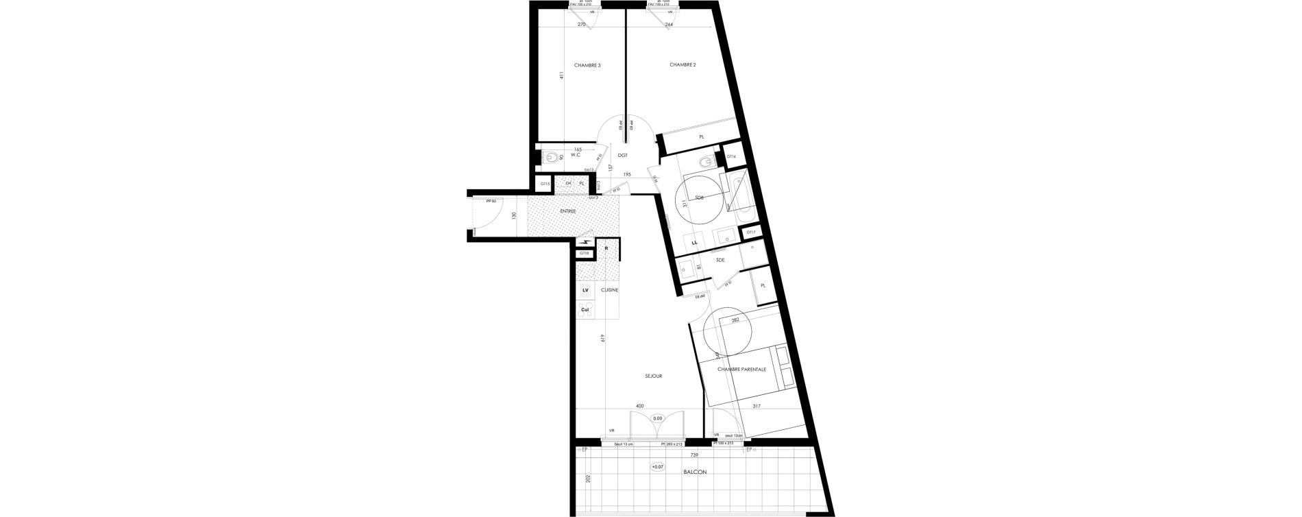 Appartement T4 de 83,10 m2 &agrave; Montmerle-Sur-Sa&ocirc;ne Centre