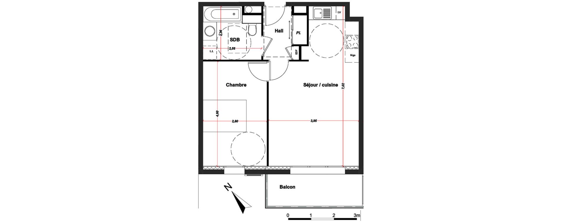 Appartement T2 de 45,30 m2 &agrave; Ornex Centre