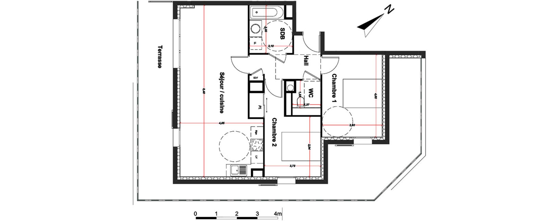 Appartement T3 de 62,70 m2 &agrave; Ornex Centre