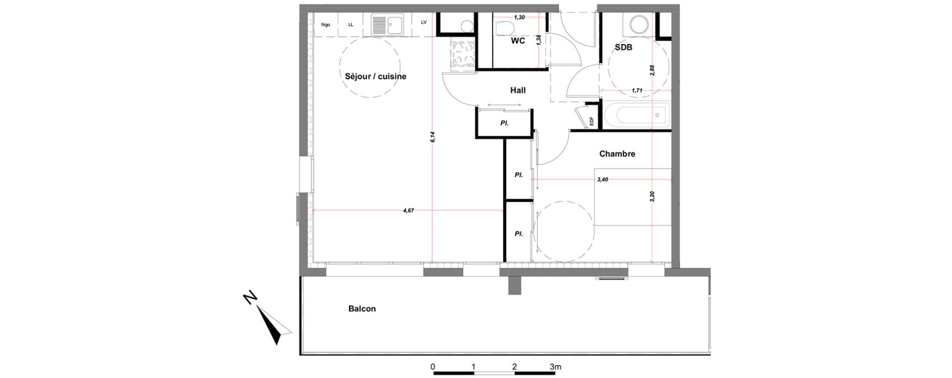 Appartement T2 de 51,50 m2 &agrave; Ornex Centre