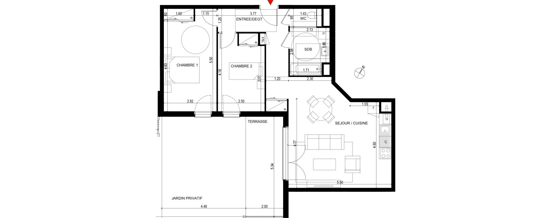 Appartement T3 de 70,15 m2 &agrave; Ornex Centre