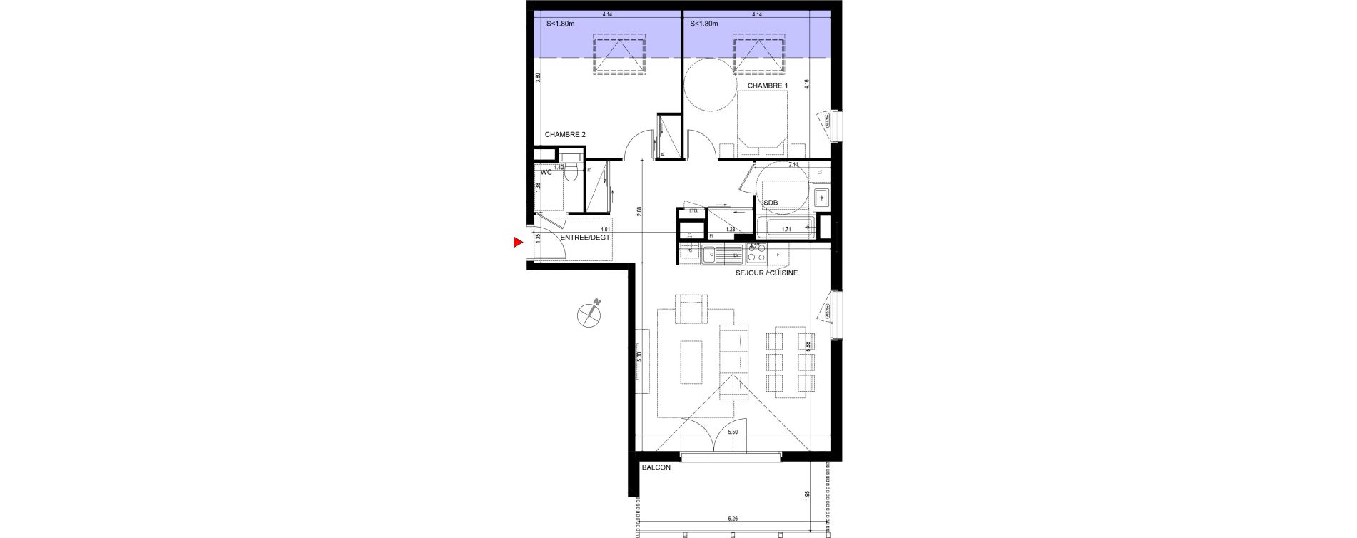 Appartement T3 de 73,61 m2 &agrave; Ornex Centre