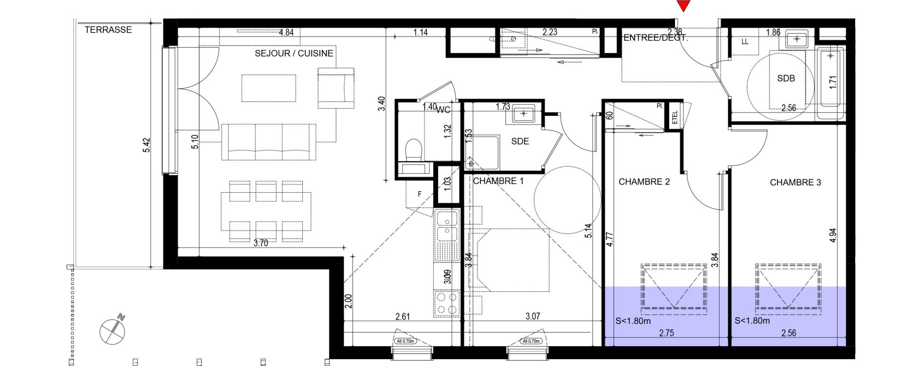 Appartement T4 de 85,71 m2 &agrave; Ornex Centre