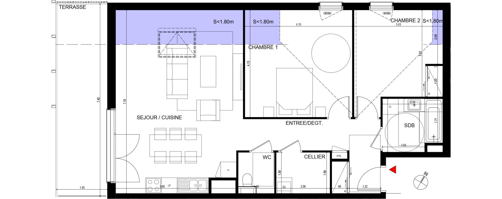 Appartement T3 de 73,51 m2 &agrave; Ornex Centre