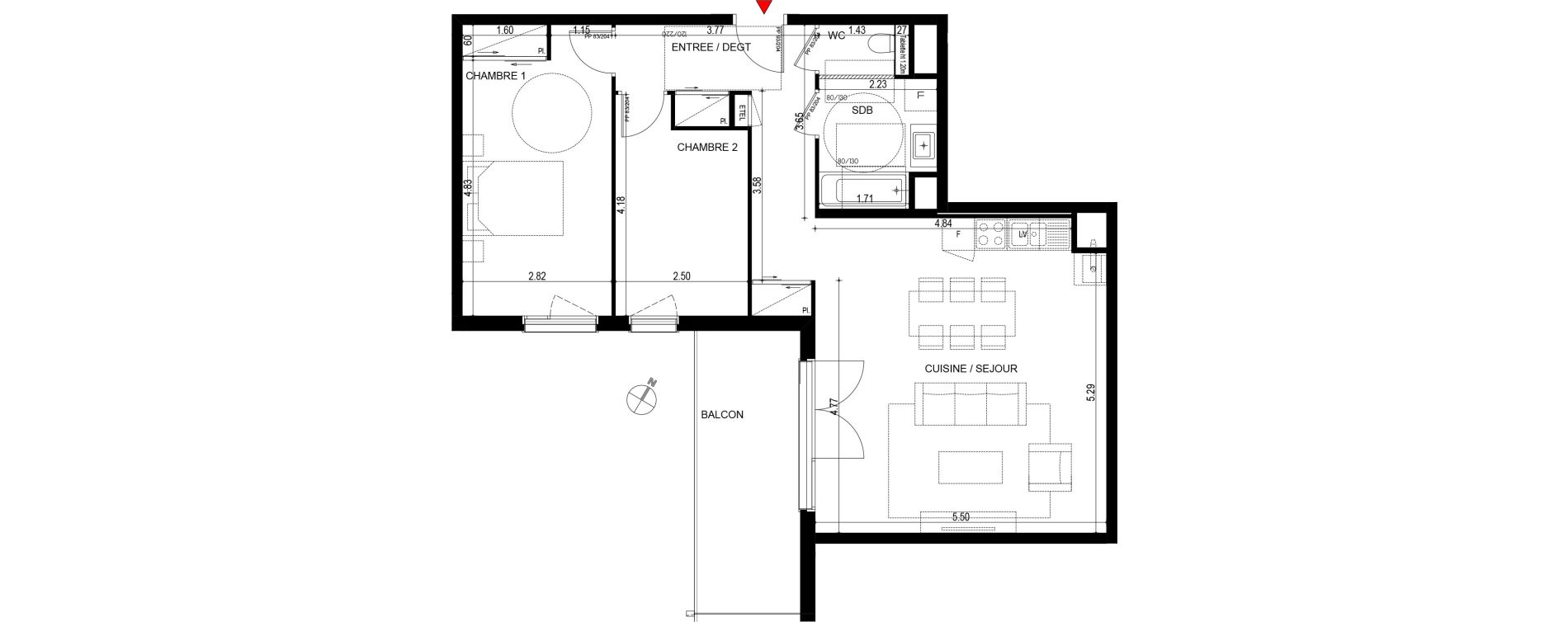 Appartement T3 de 73,29 m2 &agrave; Ornex Centre
