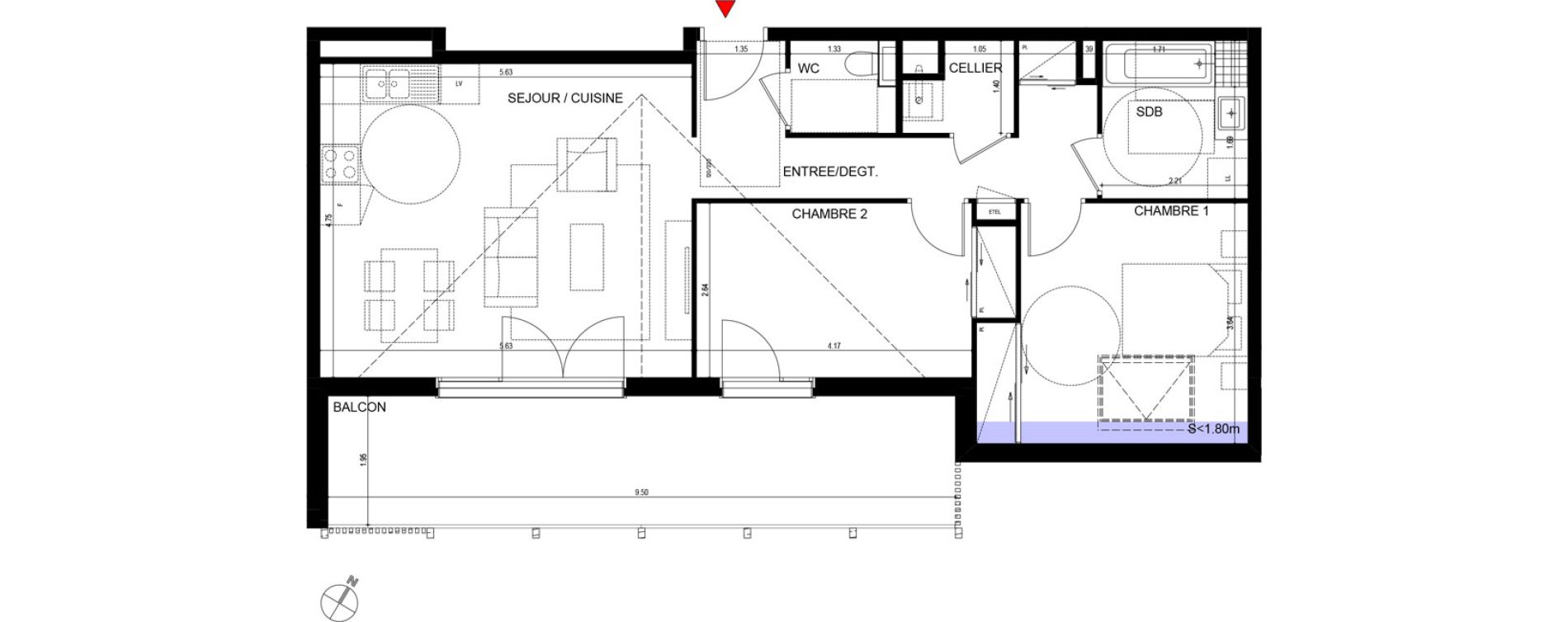 Appartement T3 de 68,80 m2 &agrave; Ornex Centre