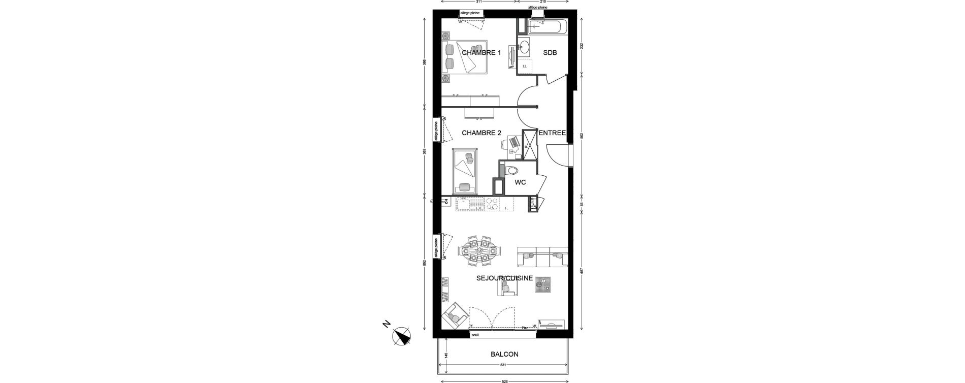 Appartement T3 de 65,81 m2 &agrave; Ornex Centre