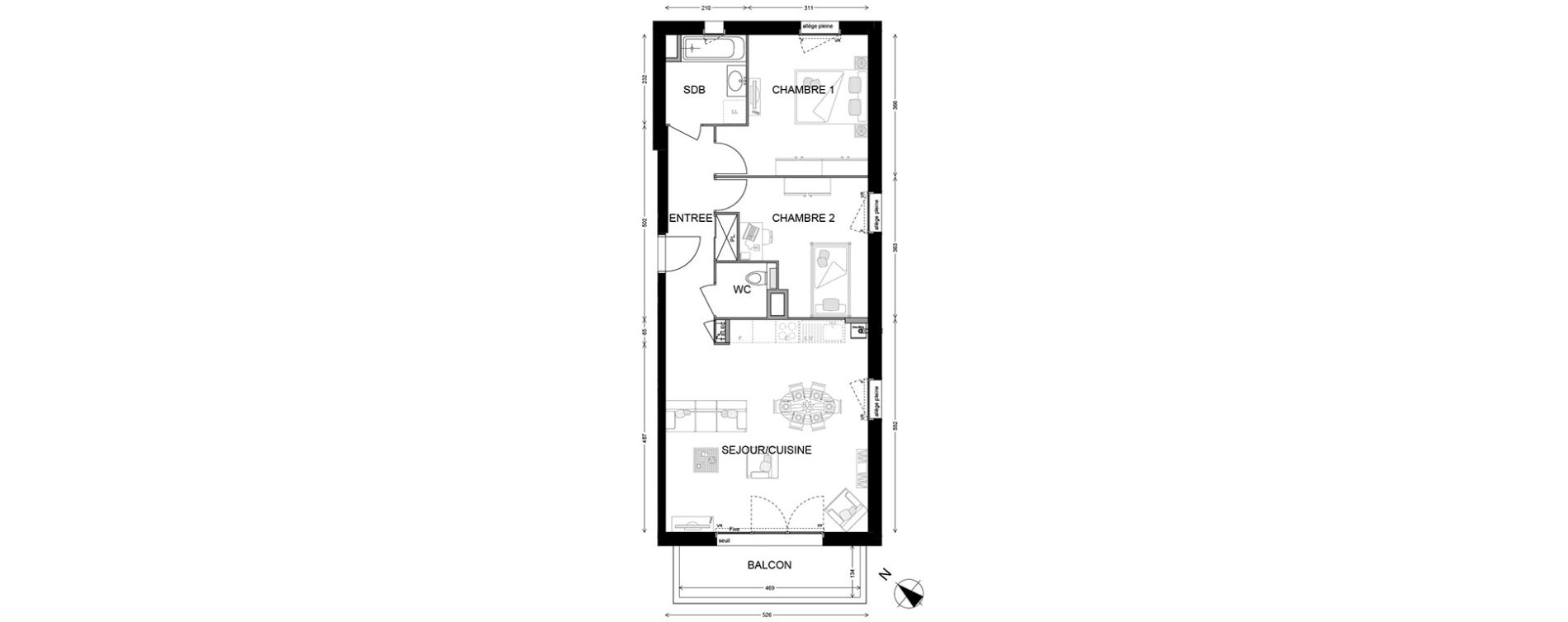 Appartement T3 de 65,72 m2 &agrave; Ornex Centre