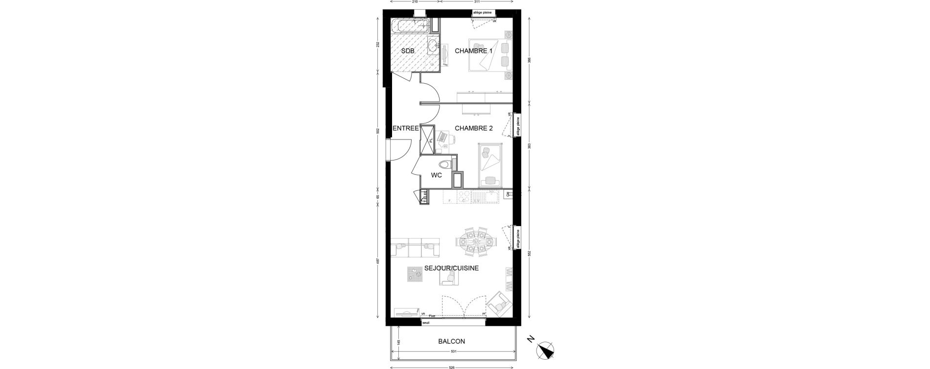 Appartement T3 de 66,00 m2 &agrave; Ornex Centre
