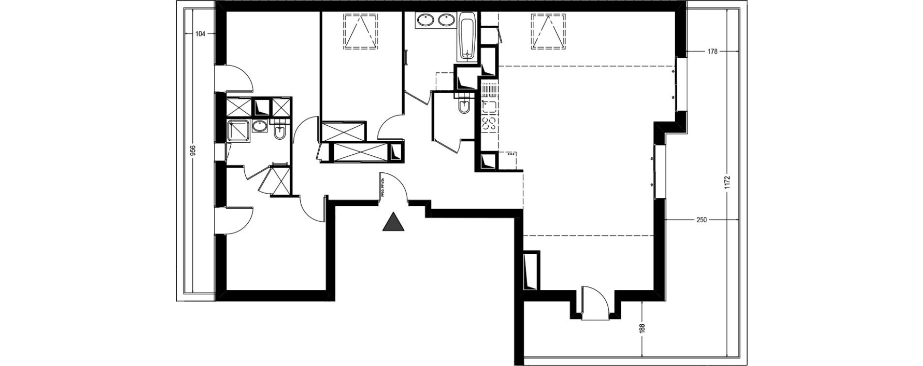 Appartement T4 de 112,66 m2 &agrave; Pr&eacute;vessin-Mo&euml;ns Centre