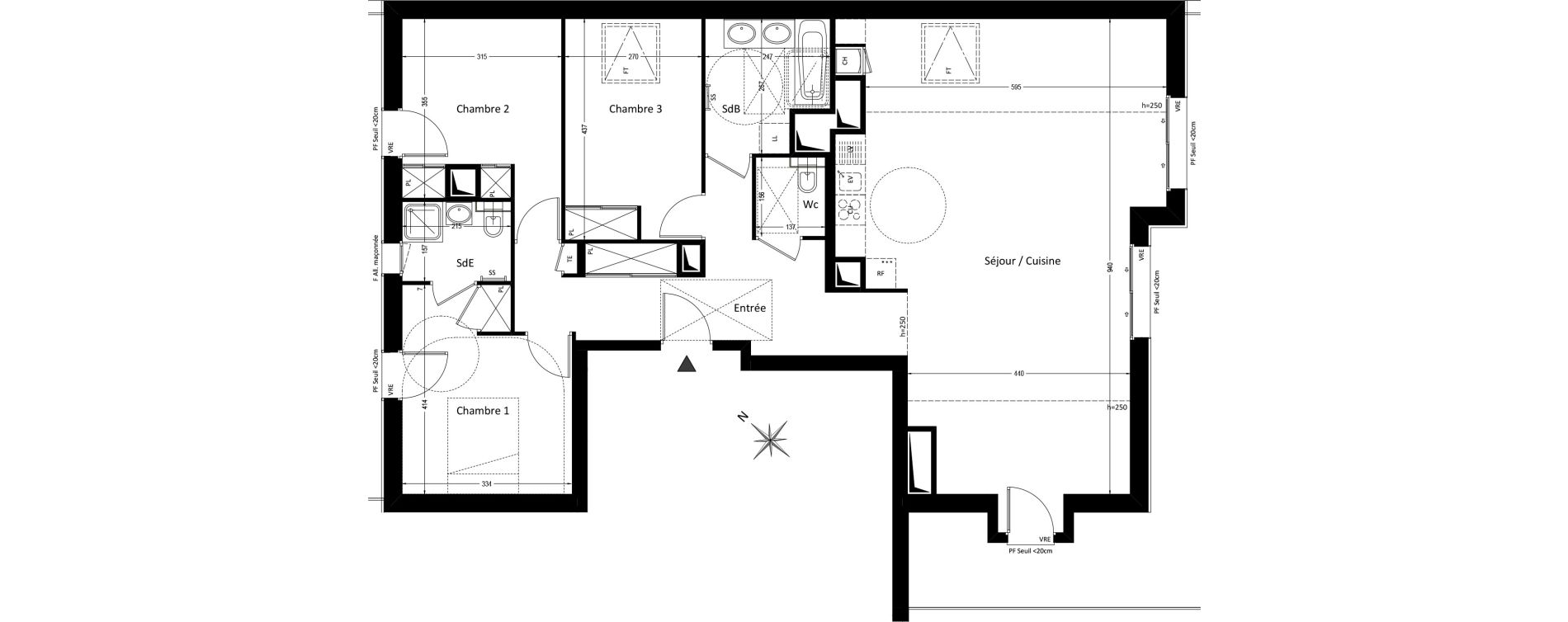 Appartement T4 de 112,66 m2 &agrave; Pr&eacute;vessin-Mo&euml;ns Centre
