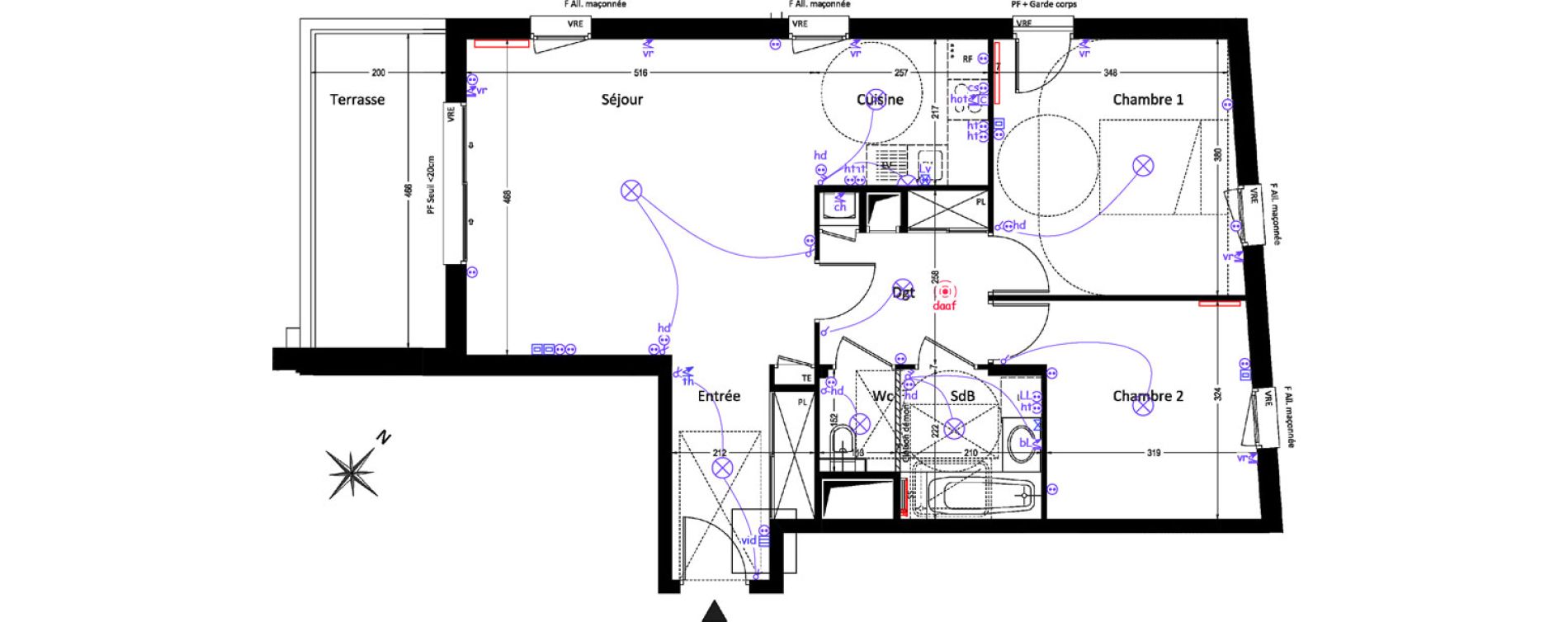 Appartement T3 de 72,25 m2 &agrave; Pr&eacute;vessin-Mo&euml;ns Centre