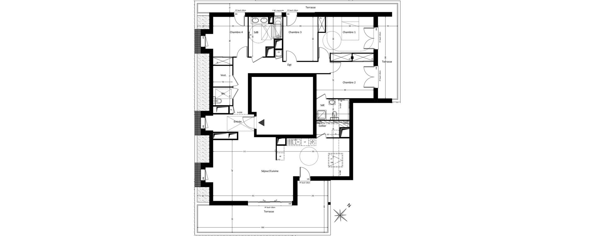 Appartement T5 de 130,79 m2 &agrave; Pr&eacute;vessin-Mo&euml;ns Centre