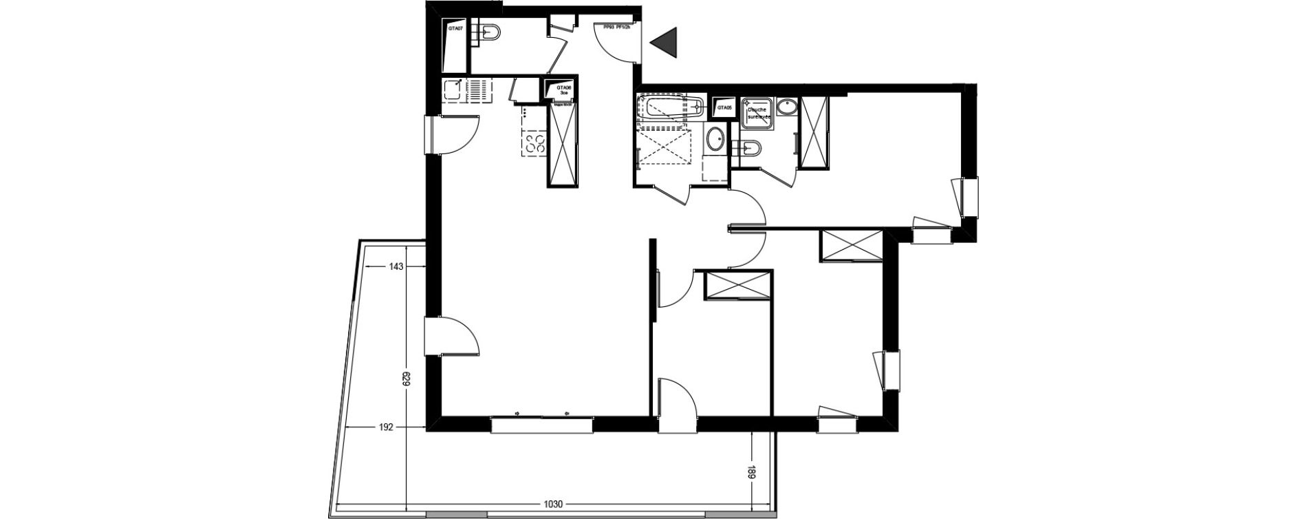 Appartement T4 de 88,86 m2 &agrave; Pr&eacute;vessin-Mo&euml;ns Centre