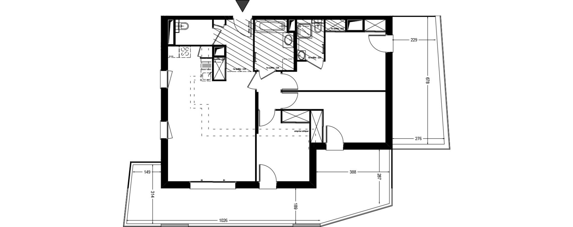 Appartement T4 de 85,42 m2 &agrave; Pr&eacute;vessin-Mo&euml;ns Centre