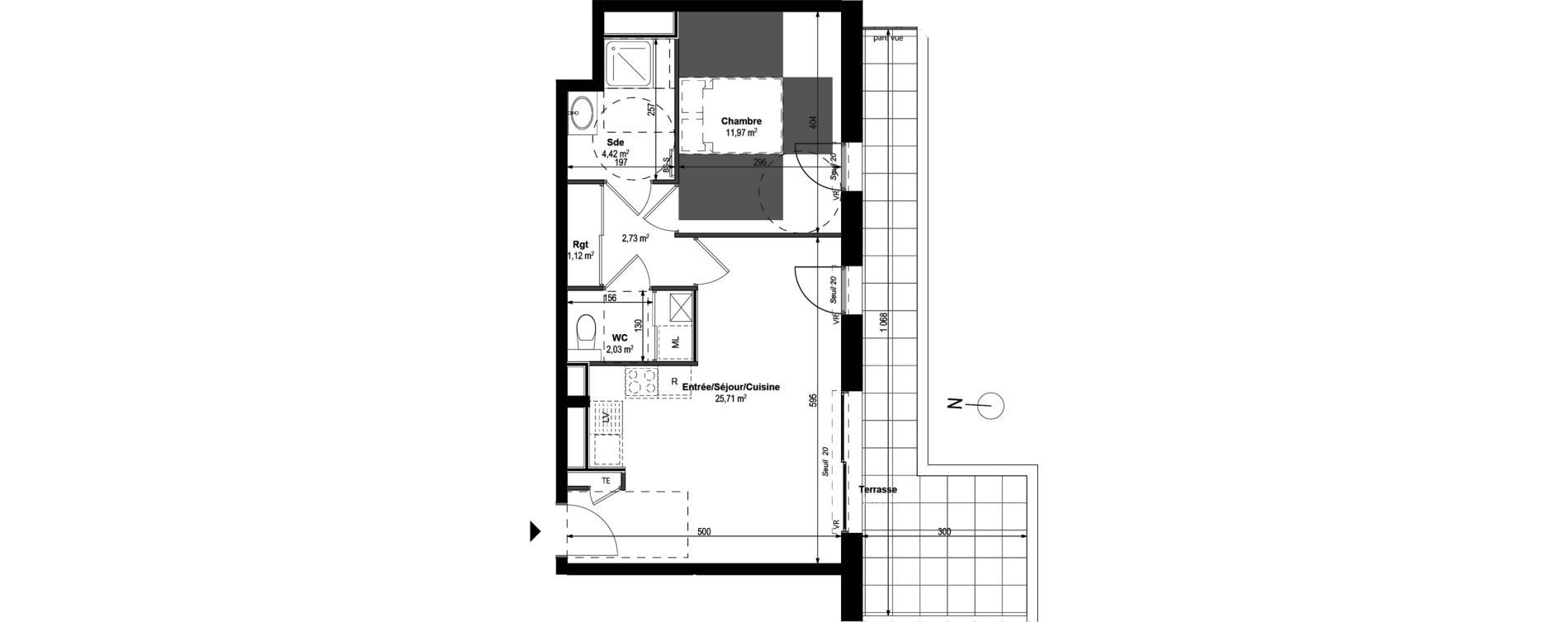 Appartement T2 de 48,83 m2 &agrave; Saint-Genis-Pouilly Centre