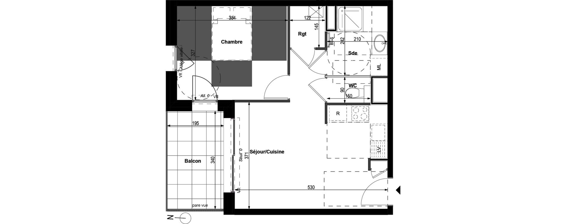 Appartement T2 de 41,79 m2 &agrave; Saint-Genis-Pouilly Centre