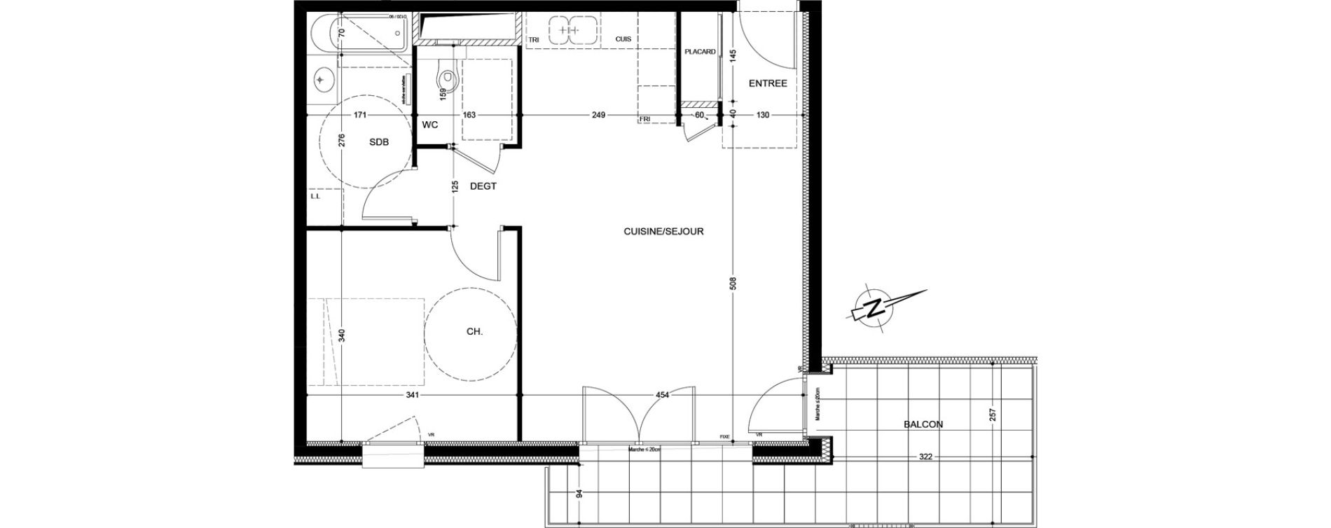 Appartement T2 de 53,13 m2 &agrave; Saint-Genis-Pouilly Porte de france